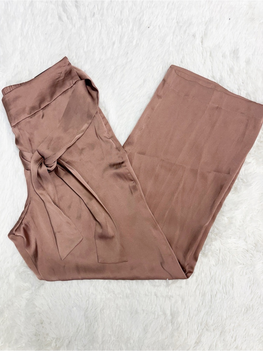 Express Wide Leg High Rise Pull-On Pants Size Medium Brown NWT